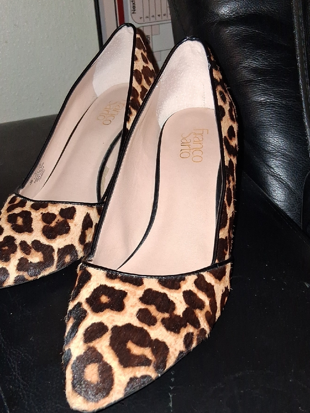 Franco Sart Leopard Wedges